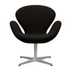  Swan Lounge Chair Silver Grey/Hallingdal Dark Brown