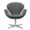  Swan Lounge Chair Silver Grey/Hallingdal White Black