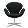  Swan Lounge Chair Silver Grey/Steelcut Black