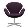  Swan Lounge Chair Silver Grey/Steelcut Medium Violet