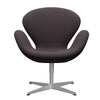  Swan Lounge Chair Silver Grey/Steelcut trio Brown