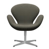  Swan Lounge Chair Silver Grey/Steelcut Trio Grey/Green