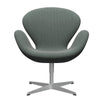  Swan Lounge Chair Silver Grey/Steelcut Trio White/Dark Green