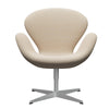  Swan Lounge Chair Silver Grey/Sunniva crème/písek