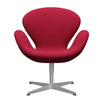  Swan Lounge Chair Silver Grey/Tonus Cherry