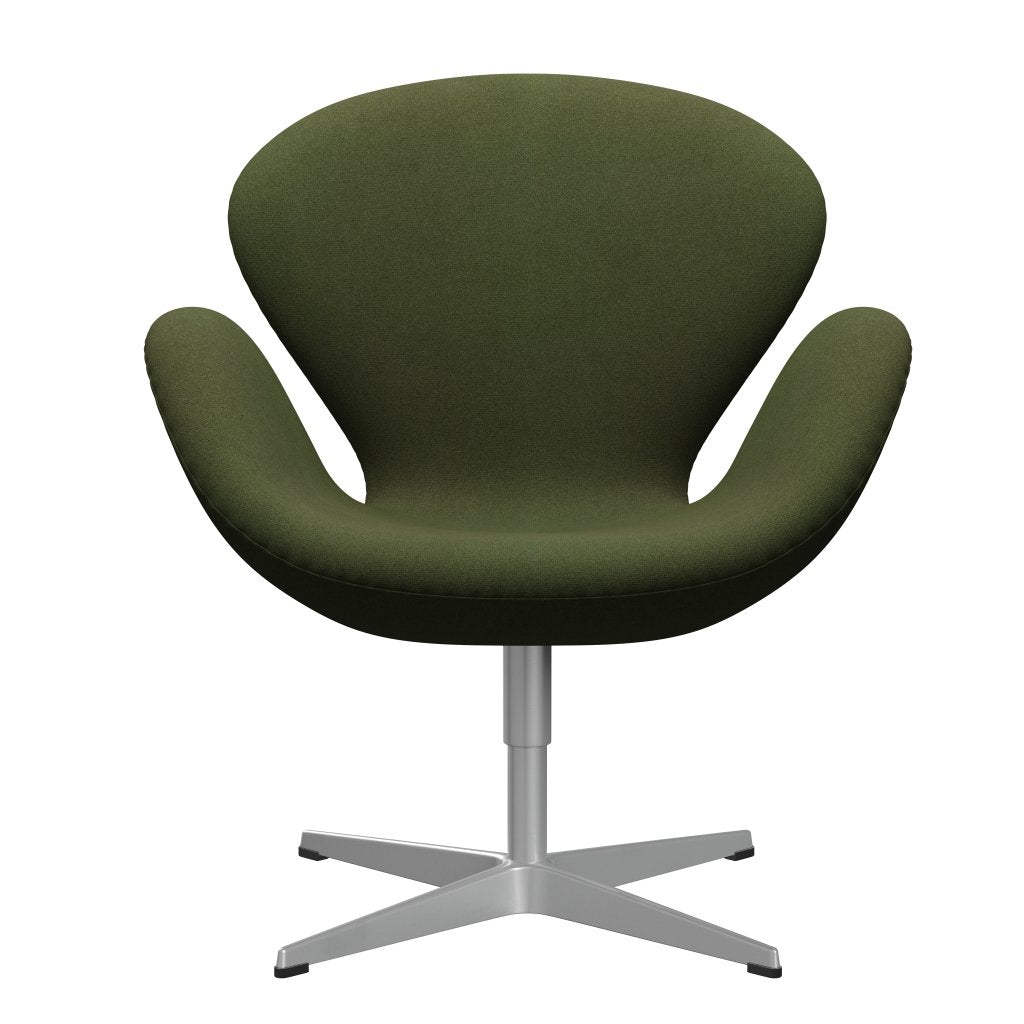 Fritz Hansen Swan Lounge Chair, Silver Grey/Tonus Military Green