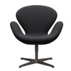  Swan Lounge Chair Warm Graphite/Rims Brown/Dark Blue