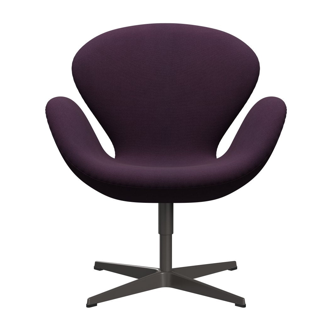 [product_category]-Fritz Hansen Swan Lounge Chair, Warm Graphite/Steelcut Middle Violet-Fritz Hansen-3320-STI625-WGBASE-FRI-1