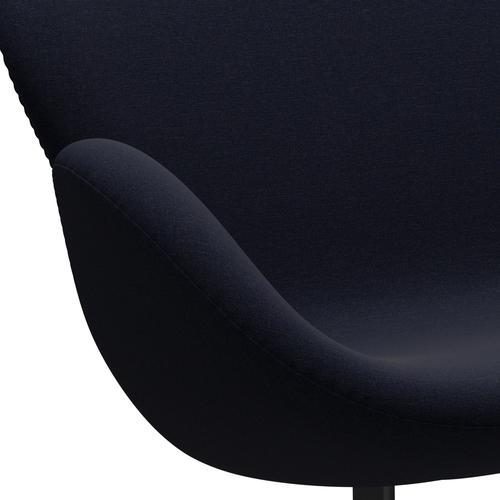 [product_category]-Fritz Hansen Swan Sofa 2 Seater, Black Lacquered/Canvas Dark Blue-Fritz Hansen-3321-CA0794-BLLA-FRI-7