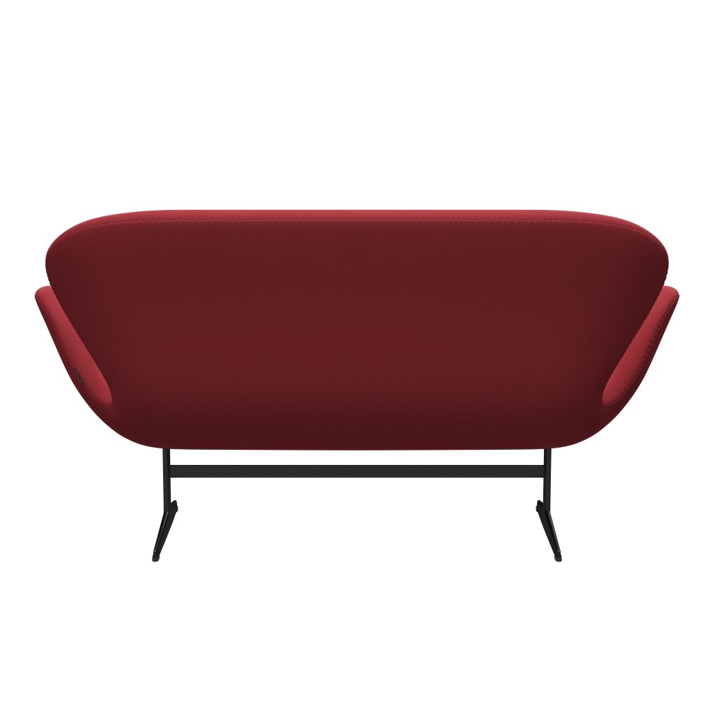 [product_category]-Fritz Hansen Swan Sofa 2 Seater, Black Lacquered/Capture Instant Red-Fritz Hansen-3321-CP5401-BLLA-FRI-4