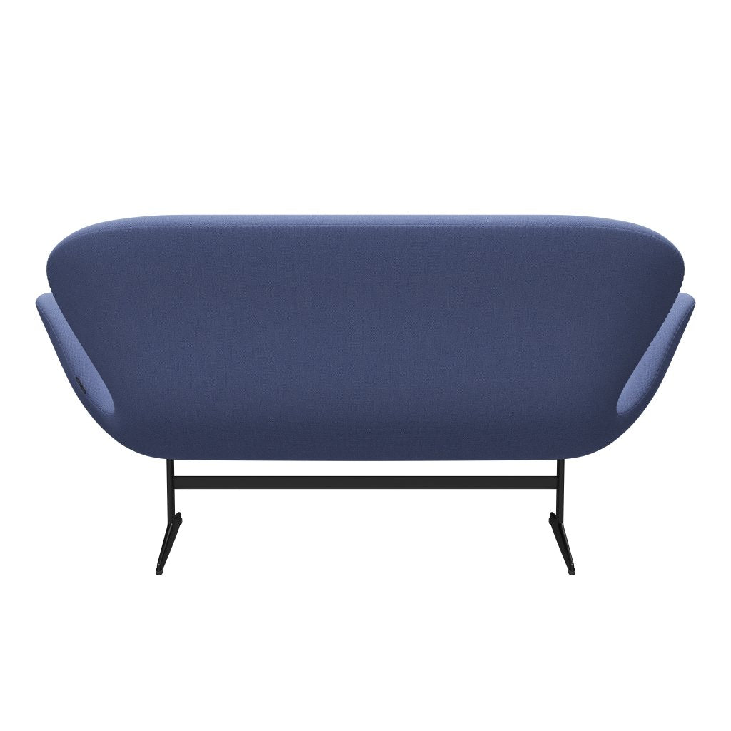 [product_category]-Fritz Hansen Swan Sofa 2 Seater, Black Lacquered/Capture Light Blue (4901)-Fritz Hansen-3321-CP4901-BLLA-FRI-4