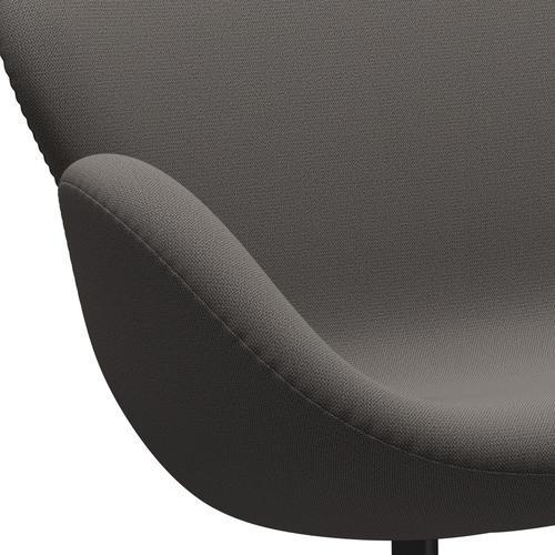 [product_category]-Fritz Hansen Swan Sofa 2 Seater, Black Lacquered/Capture Warm Dark Grey-Fritz Hansen-3321-CP4201-BLLA-FRI-7