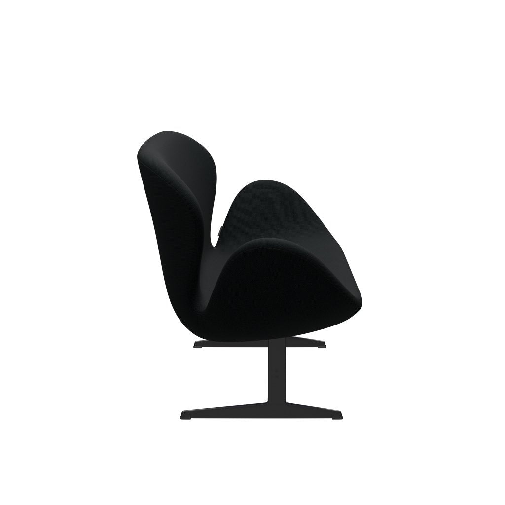 [product_category]-Fritz Hansen Swan Sofa 2 Seater, Black Lacquered/Diablo Black-Fritz Hansen-3321-DIA100-BLLA-FRI-3