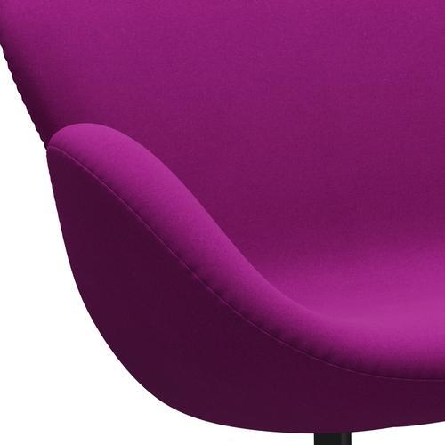 Fritz Hansen Swan Sofa 2 Seater, Black Lacquered/Divina Violet (666)