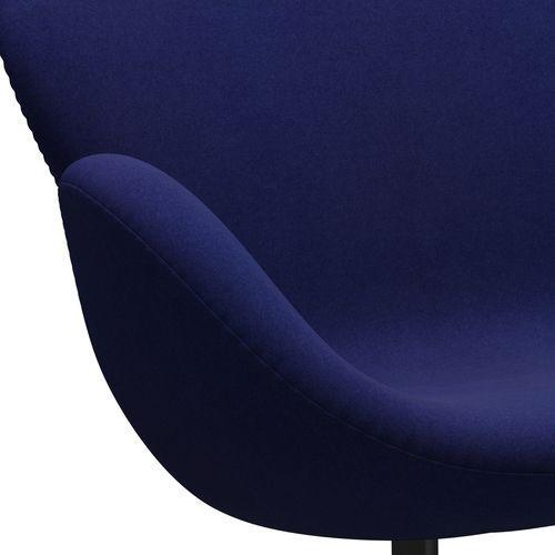 Fritz Hansen Swan Sofa 2 Seater, Black Lacquered/Divina Violet Dark (684)