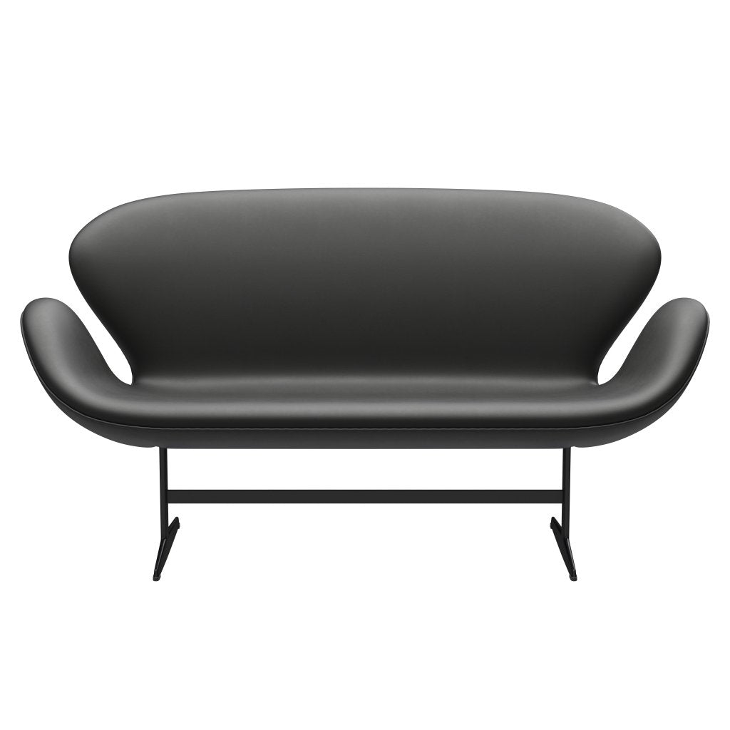 Fritz Hansen Swan Sofa 2 Seater, Black Lacquered/Essential Black