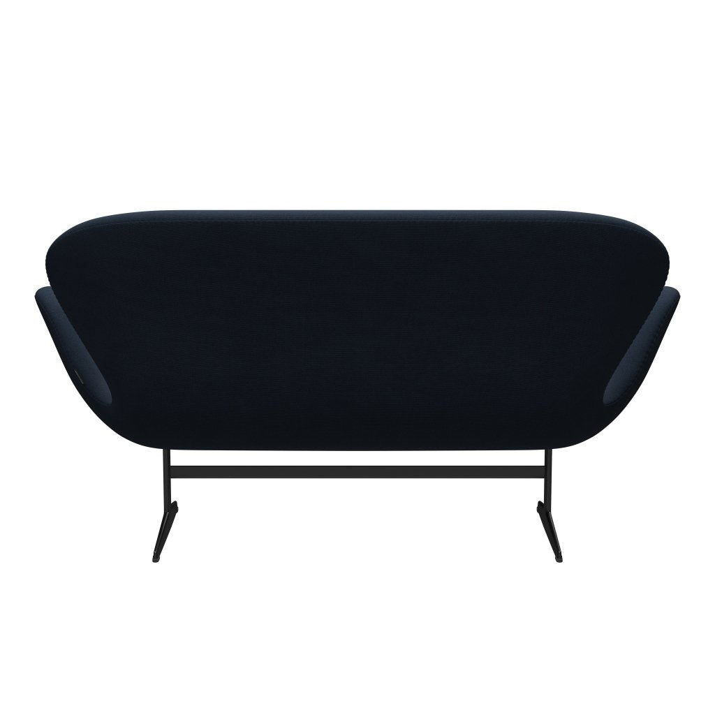 [product_category]-Fritz Hansen Swan Sofa 2 Seater, Black Lacquered/Fame Blue Anthracite-Fritz Hansen-3321-F60017-BLLA-FRI-4