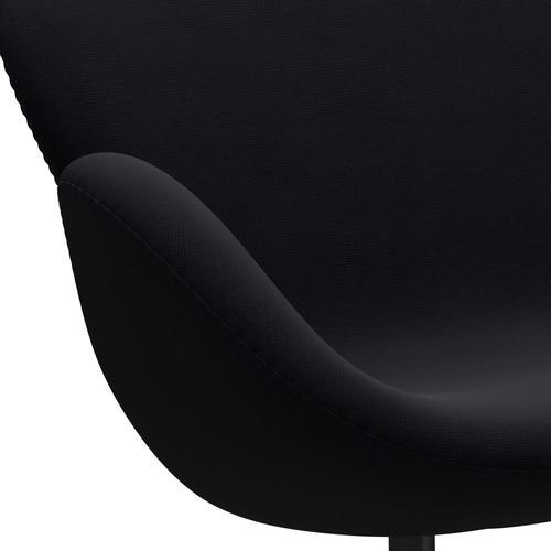 Fritz Hansen Swan Sofa 2 Seater, Black Lacquered/Fame Bordeaux (64055)