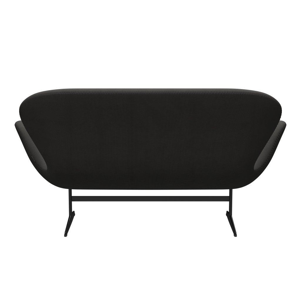 Fritz Hansen Swan Sofa 2 Seater, Black Lacquered/Fame Brown (61060)