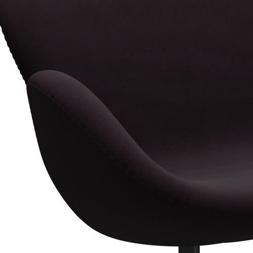 Fritz Hansen Swan Sofa 2 Seater, Black Lacquered/Fame Brown (61108)