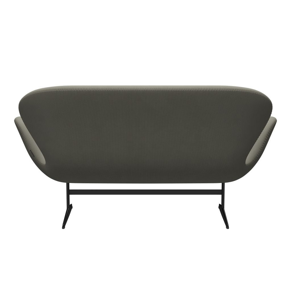 Fritz Hansen Swan Sofa 2 Seater, Black Lacquered/Fame Grey (61136)