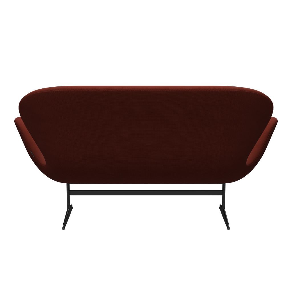 Fritz Hansen Swan Sofa 2 Seater, černá lakovaná/sláva světle hnědá (63076)