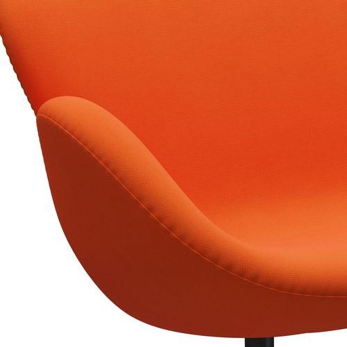 Fritz Hansen Swan Sofa 2 Seater, Black Lacquered/Fame Orange (63016)