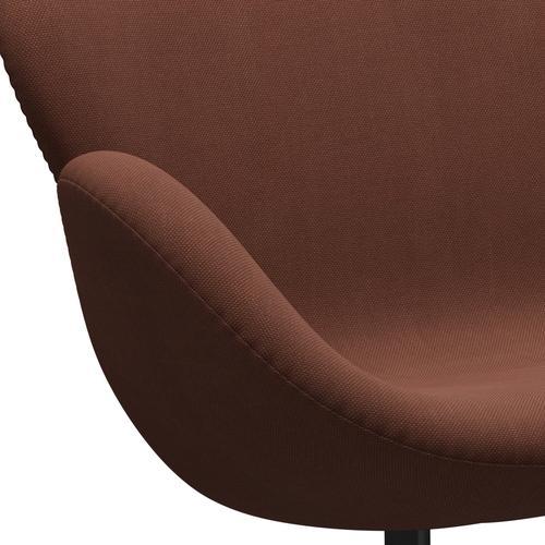 [product_category]-Fritz Hansen Swan Sofa 2 Seater, Black Lacquered/Steelcut Medium Brown-Fritz Hansen-3321-STI365-BLLA-FRI-7