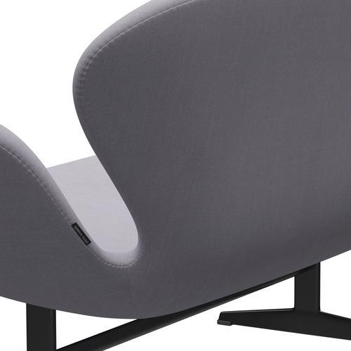 [product_category]-Fritz Hansen Swan Sofa 2 Seater, Black Lacquered/Steelcut Siber Grey Light-Fritz Hansen-3321-STI135-BLLA-FRI-5