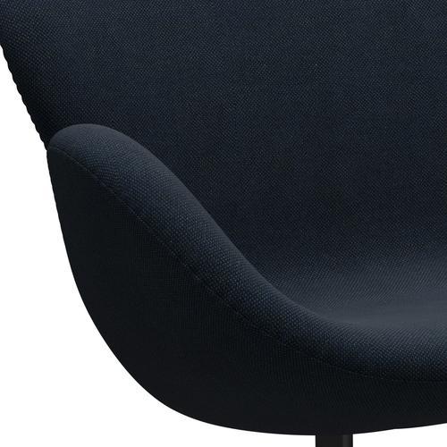 [product_category]-Fritz Hansen Swan Sofa 2 Seater, Black Lacquered/Sunniva Dark Blue-Fritz Hansen-3321-SV192-BLLA-FRI-7