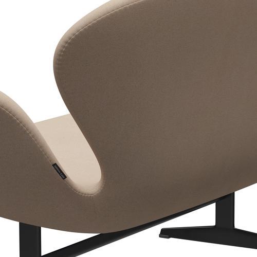 [product_category]-Fritz Hansen Swan Sofa 2 Seater, Black Lacquered/Tonus Sand-Fritz Hansen-3321-TON135-BLLA-FRI-5