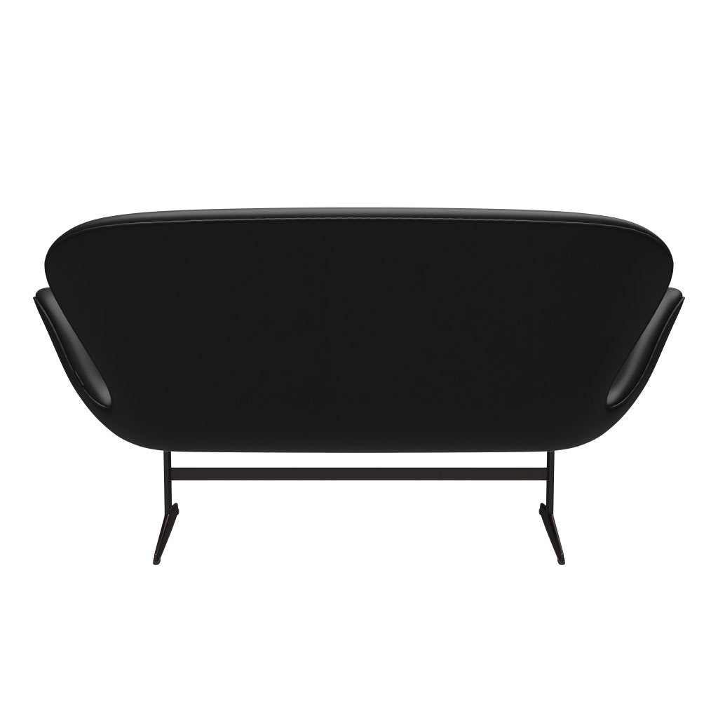 [product_category]-Fritz Hansen Swan Sofa 2 Seater, Brown Bronze/Aura Black-Fritz Hansen-3321-CLBLA-BBBASE-FRI-4