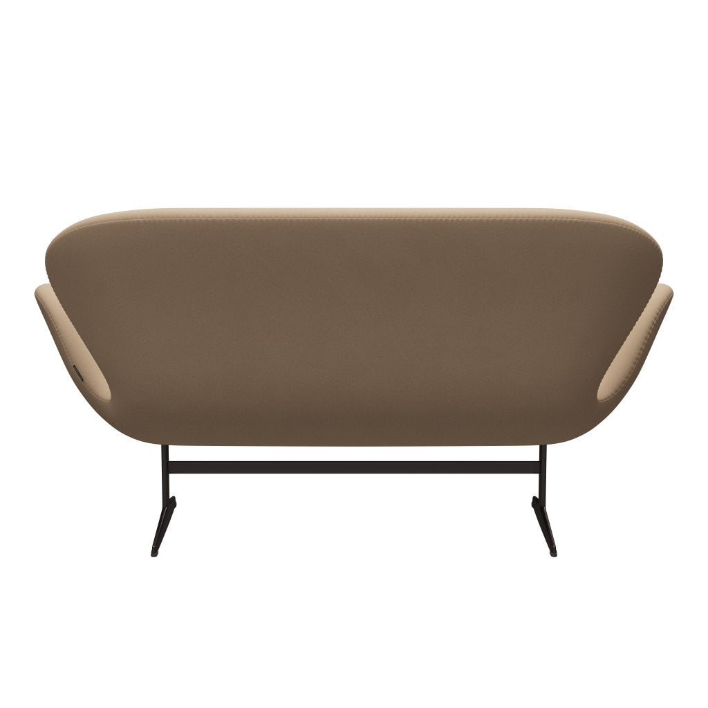 Fritz Hansen Swan Sofa 2 Seater, Brown Bronze/Comfort Beige (61003)