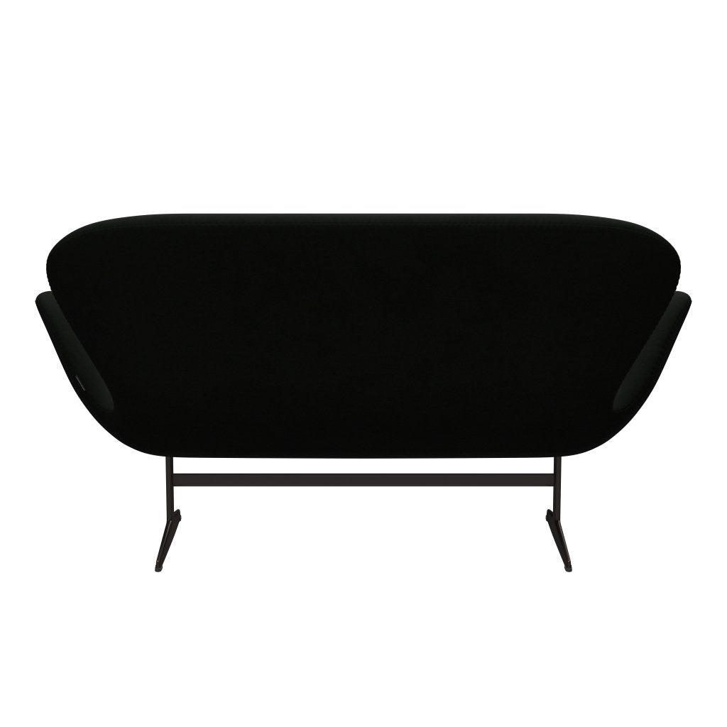 Fritz Hansen Swan Sofa 2 Seater, Brown Bronze/Comfort Black (60009)