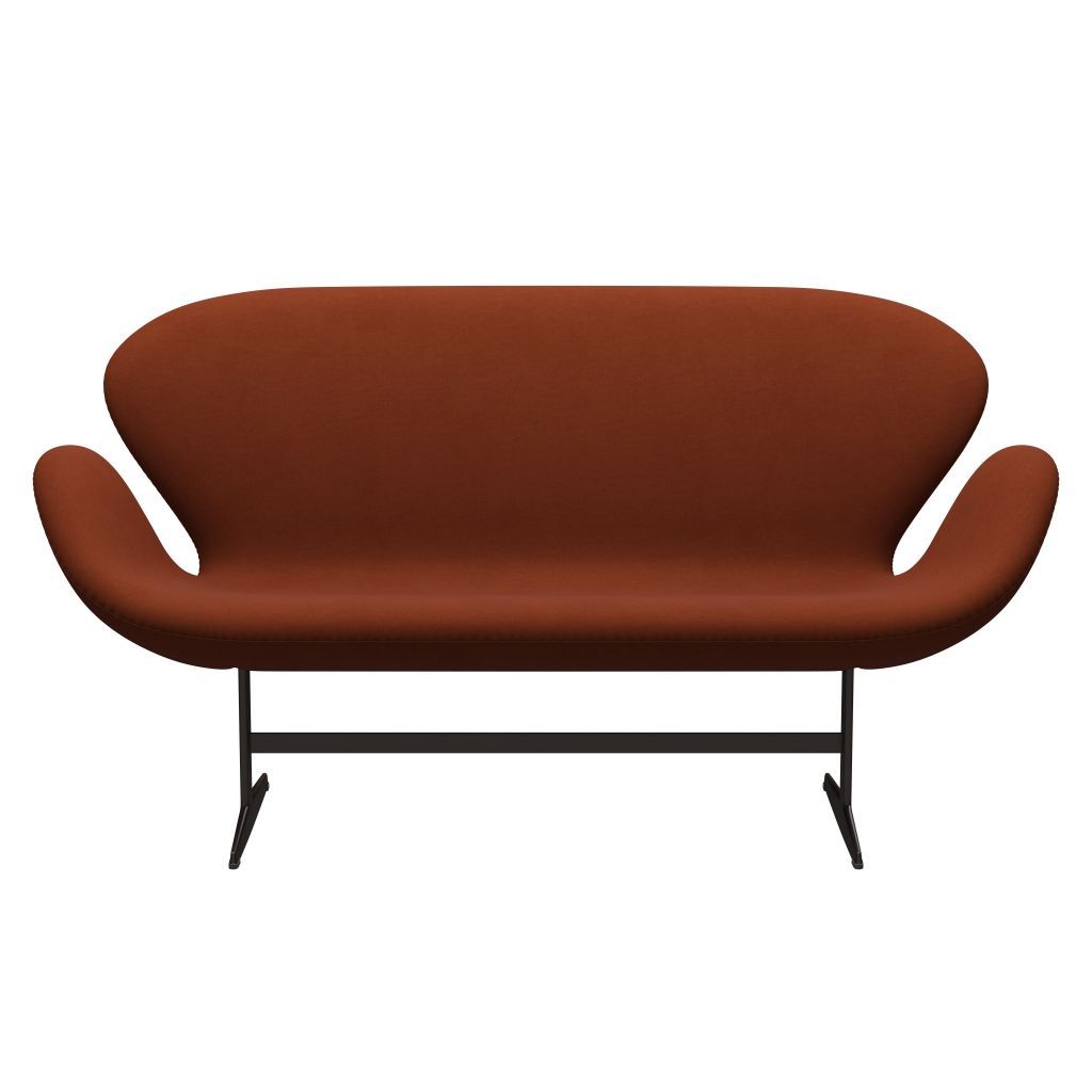 Fritz Hansen Swan Sofa 2 Seater, Brown Bronz/Comfort Dark Red (61018)