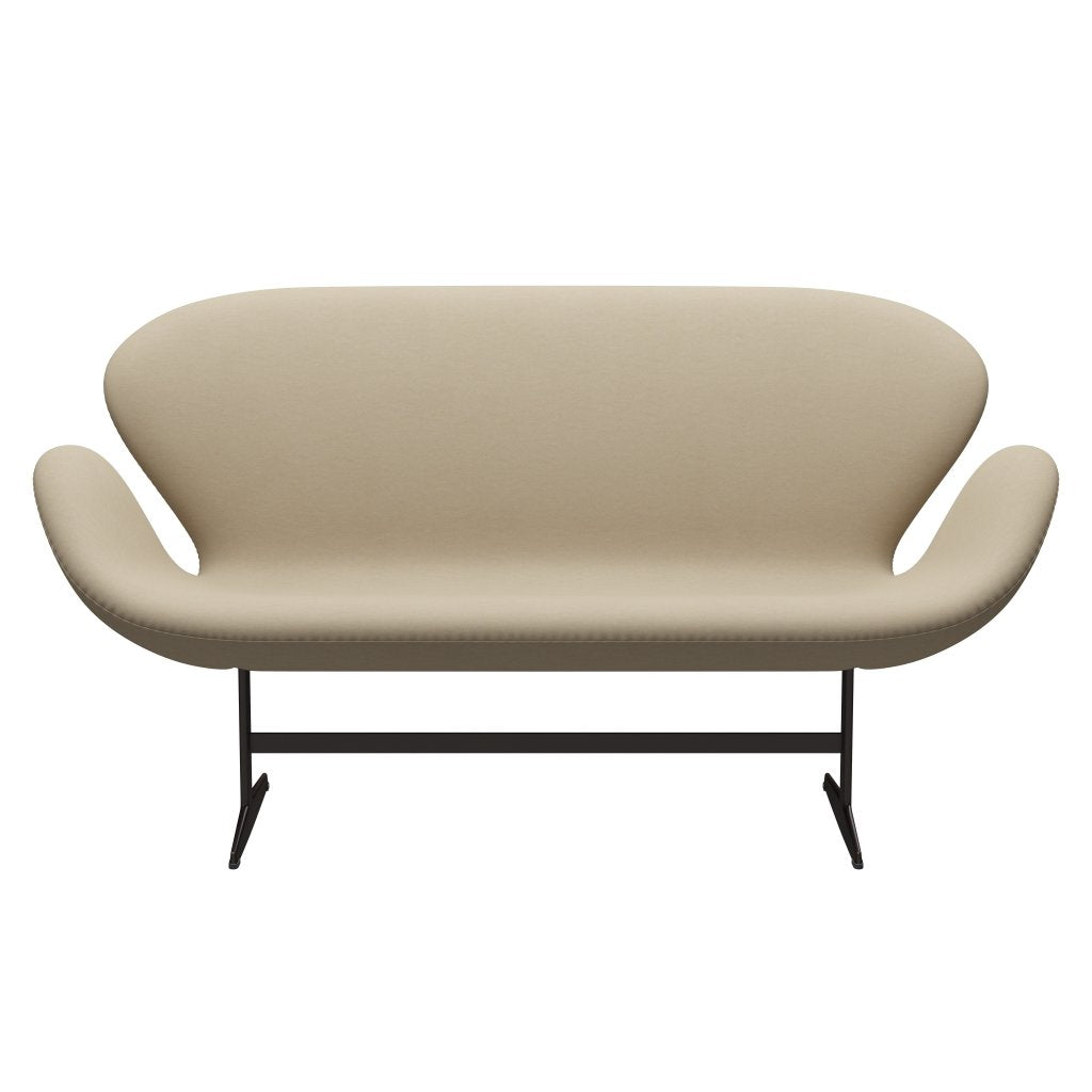 Fritz Hansen Swan Sofa 2 Seater, Brown Bronze/Comfort Sand Light (61002)