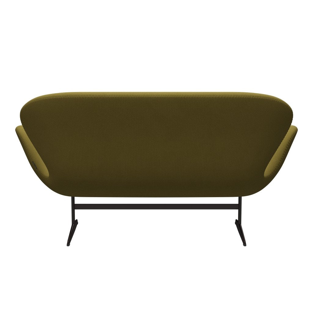 [product_category]-Fritz Hansen Swan Sofa 2 Seater, Brown Bronze/Diablo Autumn Green-Fritz Hansen-3321-DIA900-BBBASE-FRI-4