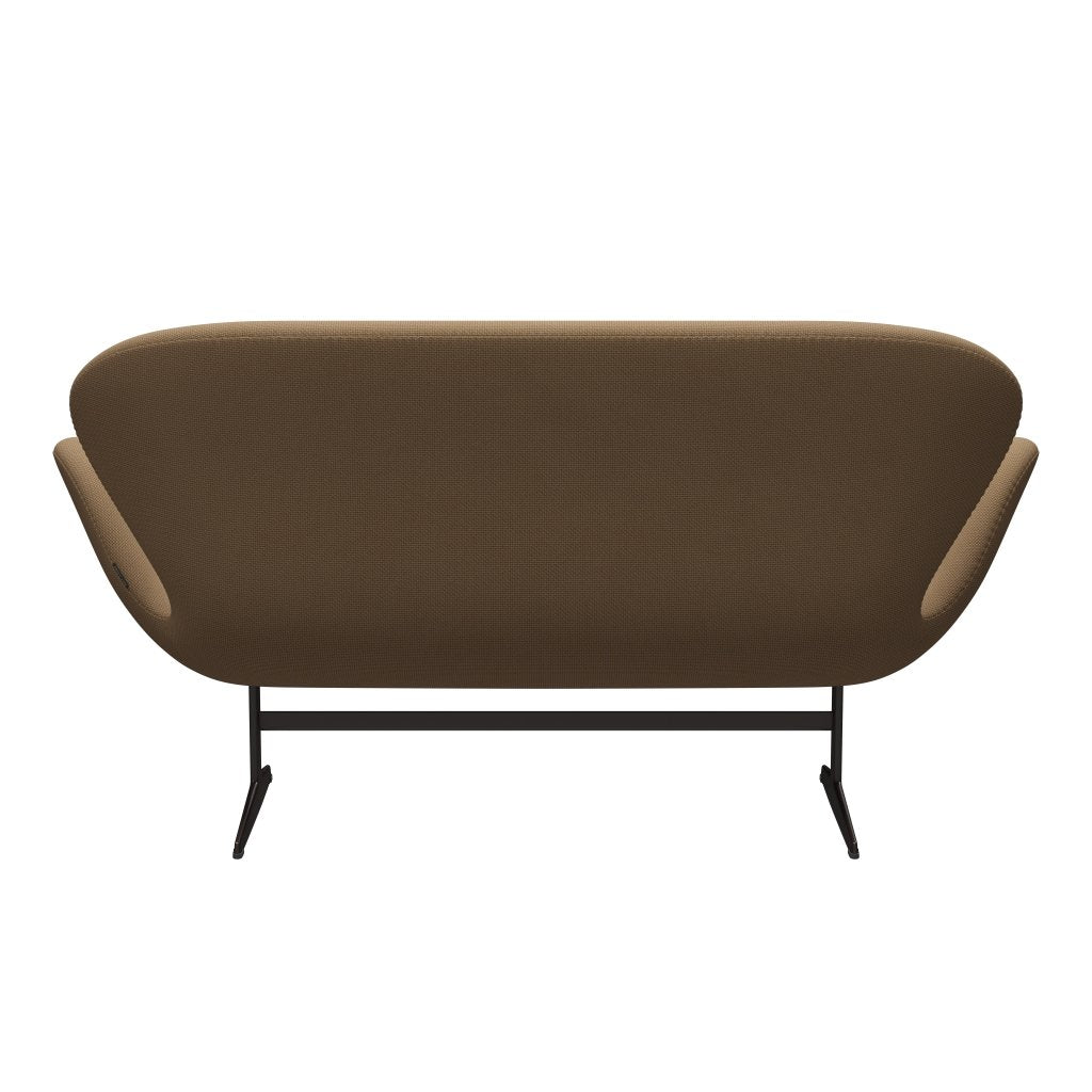 [product_category]-Fritz Hansen Swan Sofa 2 Seater, Brown Bronze/Diablo Gold Sand-Fritz Hansen-3321-DIA401-BBBASE-FRI-4