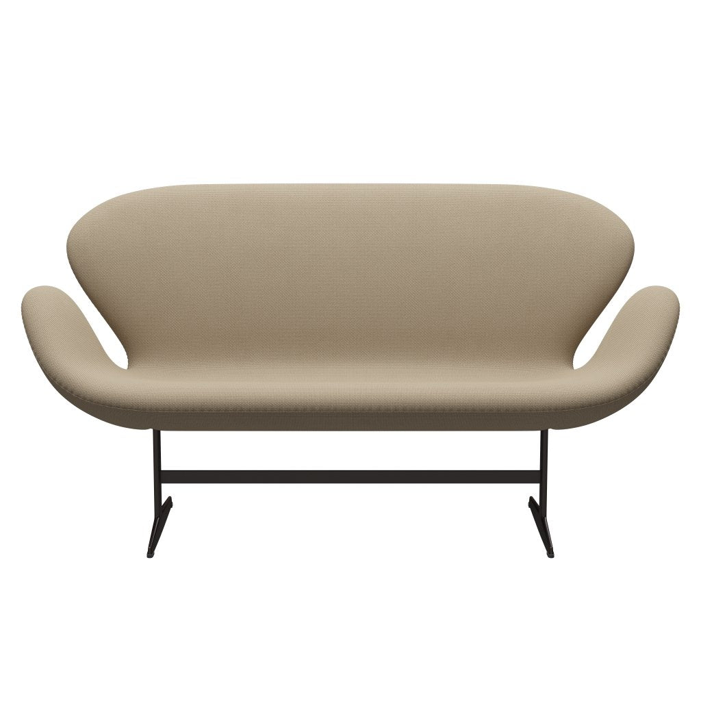 Fritz Hansen Swan Sofa 2 Seater, Brown Bronze/Diablo Hessian