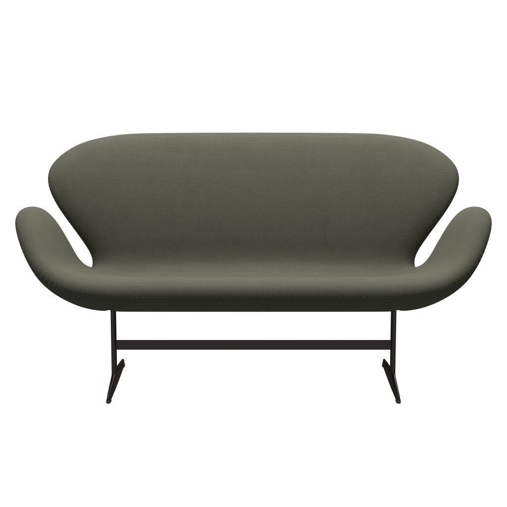 Fritz Hansen Swan Sofa 2 Seater, hnědý bronz/diablo teplá šedá