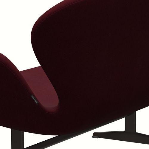 Fritz Hansen Swan Sofa 2 Seater, Brown Bronze/Divina Aubergine (671)