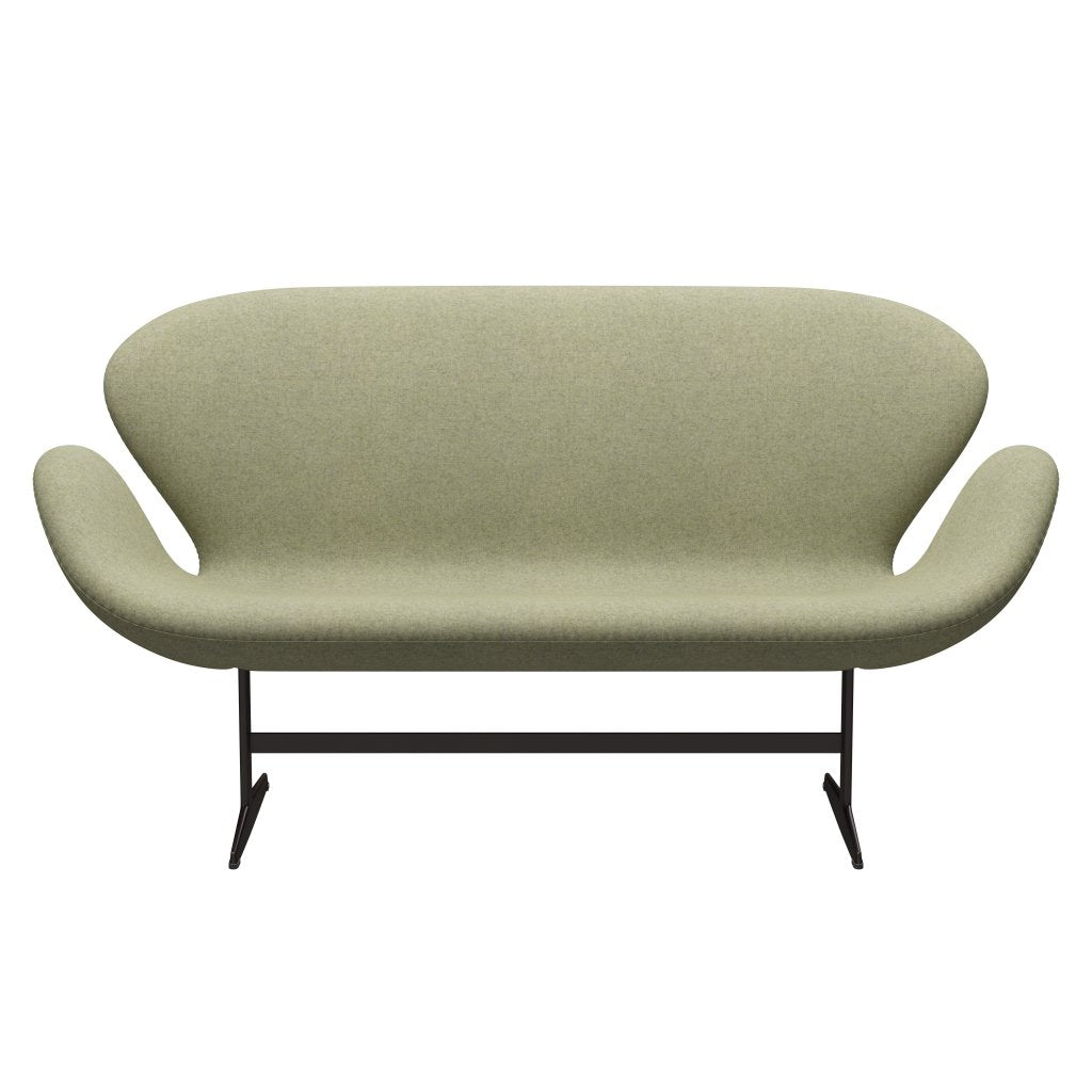 Fritz Hansen Swan Sofa 2 Seater, Brown Bronze/Divina MD Soft Green