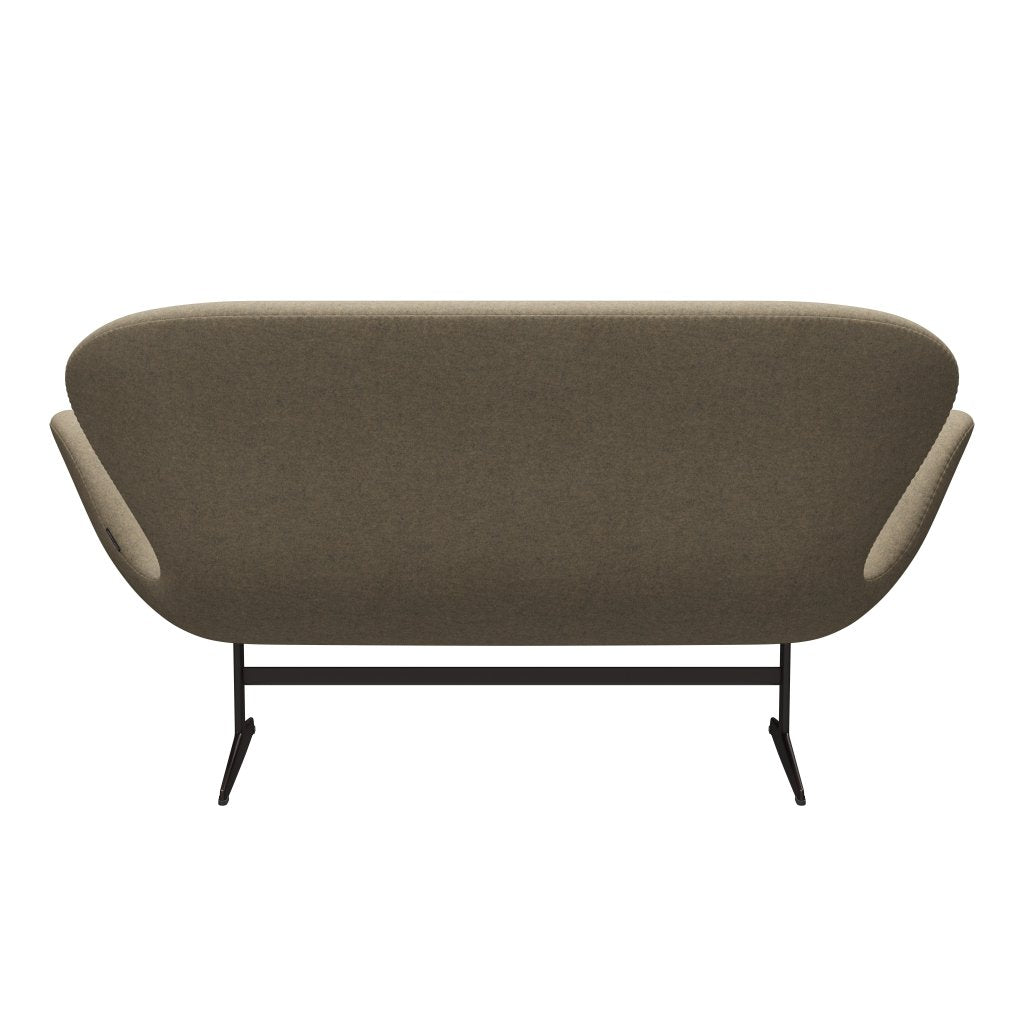 [product_category]-Fritz Hansen Swan Sofa 2 Seater, Brown Bronze/Divina Melange Grey Sand-Fritz Hansen-3321-DIM237-BBBASE-FRI-4