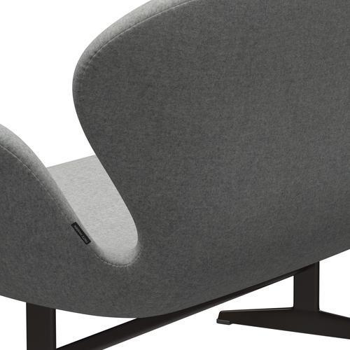 [product_category]-Fritz Hansen Swan Sofa 2 Seater, Brown Bronze/Divina Melange Light Grey-Fritz Hansen-3321-DIM120-BBBASE-FRI-5