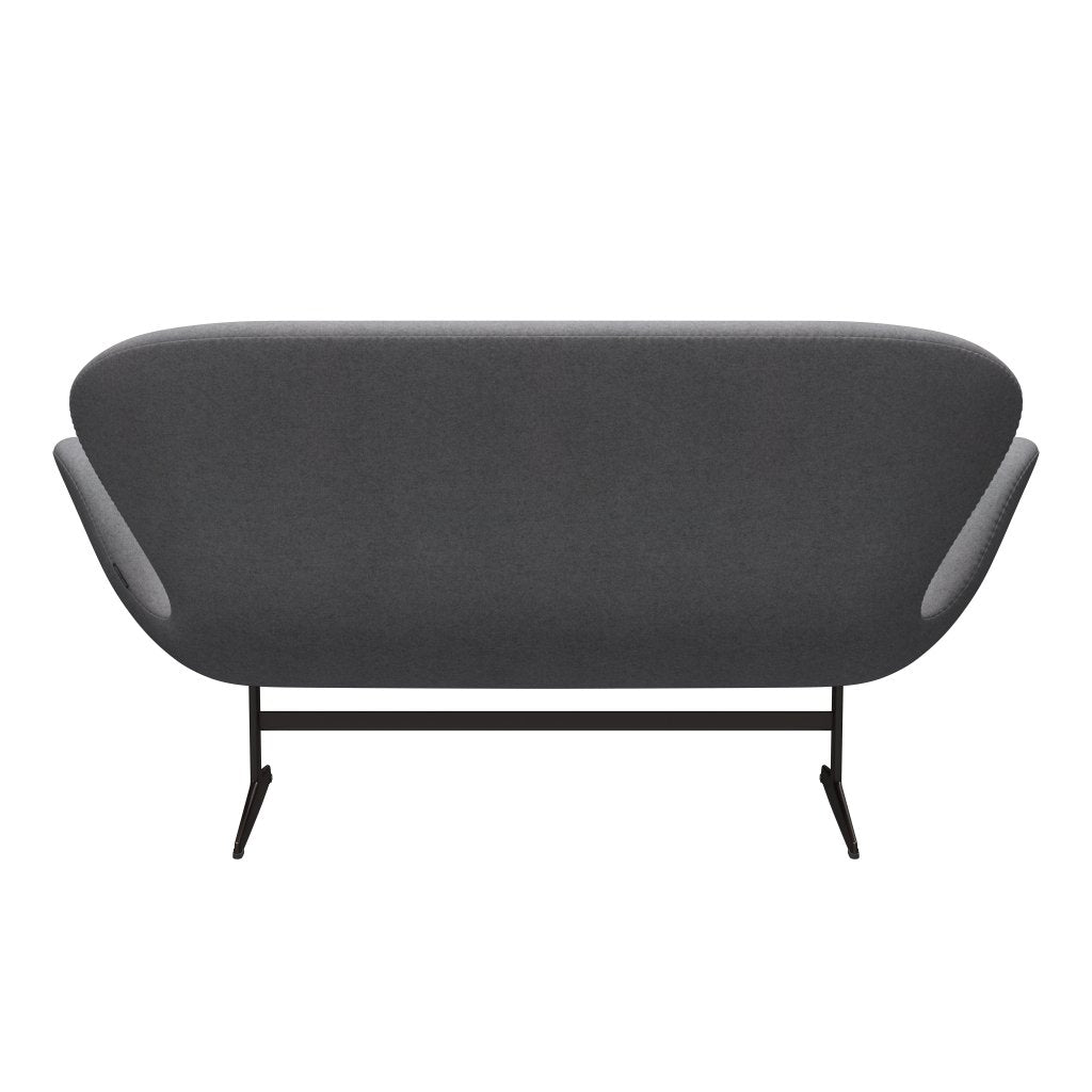 [product_category]-Fritz Hansen Swan Sofa 2 Seater, Brown Bronze/Divina Melange Stone Grey-Fritz Hansen-3321-DIM147-BBBASE-FRI-4