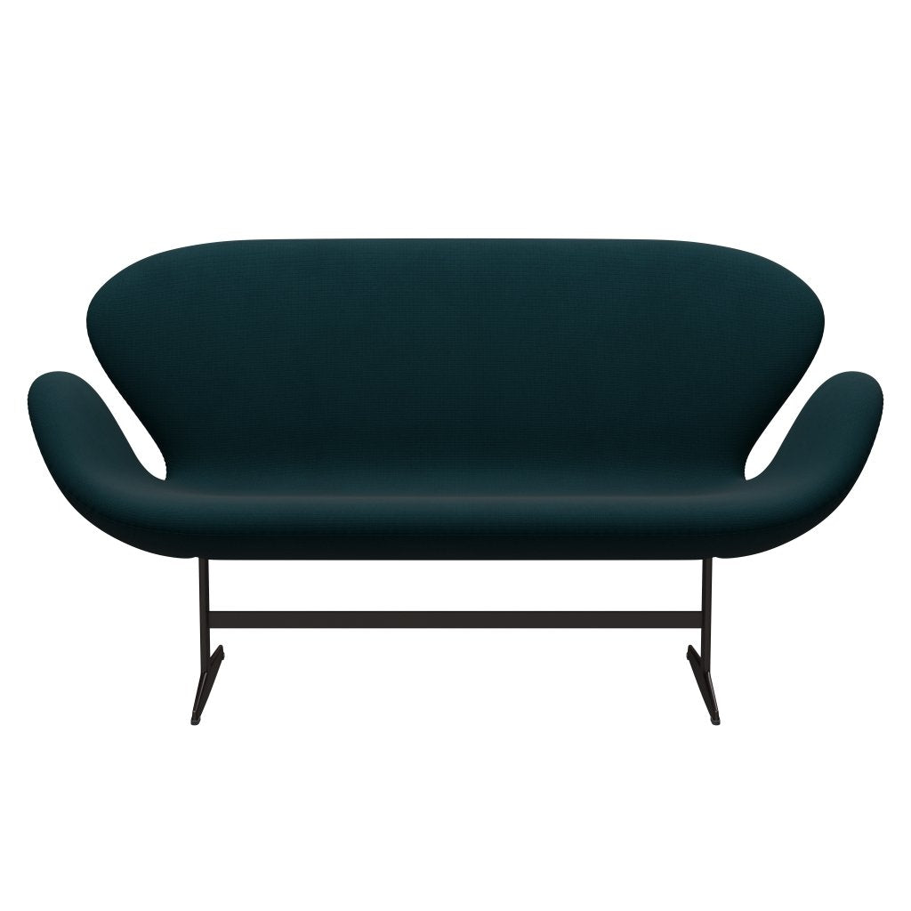 Fritz Hansen Swan Sofa 2 Seater, hnědý bronz/sláva tmavě zelená