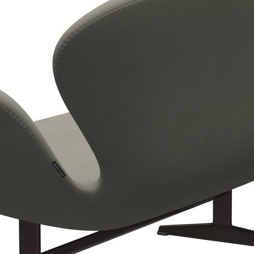 Fritz Hansen Swan Sofa 2 Seater, Brown Bronz/Fame Grey (61136)