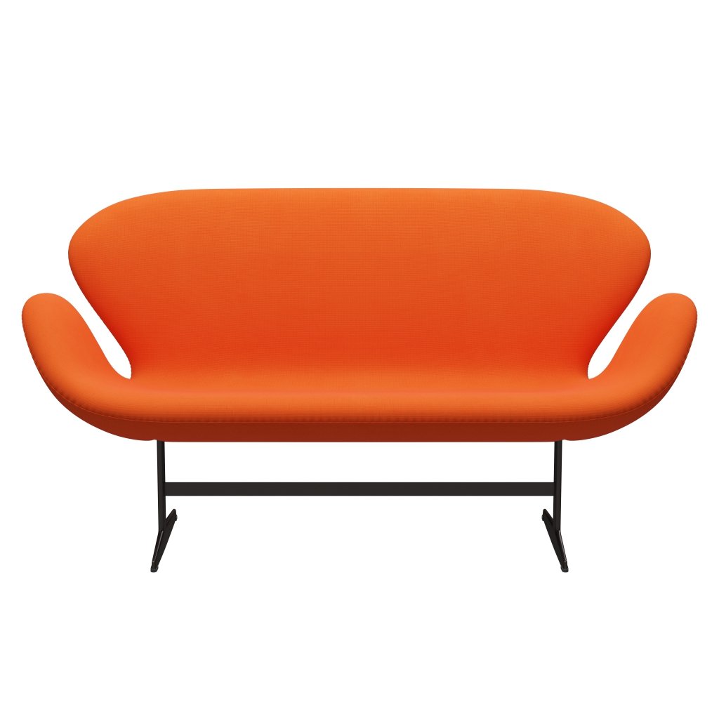 Fritz Hansen Swan Sofa 2 Seater, Brown Bronze/Fame Orange (63016)