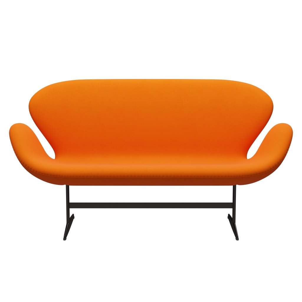 Fritz Hansen Swan Sofa 2 Seater, Brown Bronze/Fame Orange (63077)