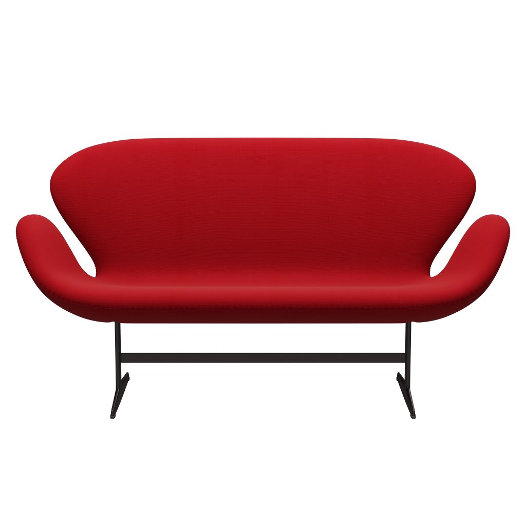 Fritz Hansen Swan Sofa 2 Seater, Brown Bronze/Fame Red (64089)